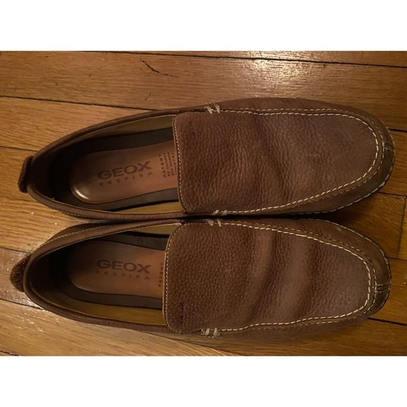 Geox Respira 100% Leather Loafers Mens Size 45/12 ~ Beautiful - Picture 1 of 5